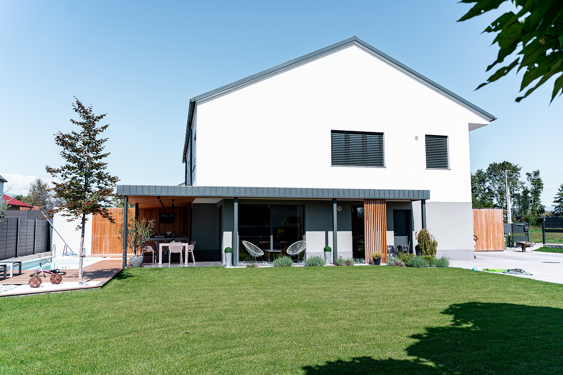 Dvojček Polzela, terasa, 123 Invest