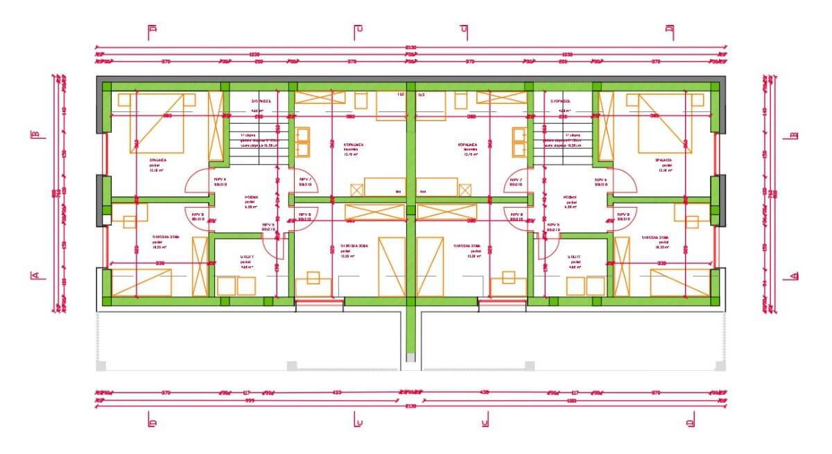 Dvojček B, tloris mansarda, Polzela, 123 Invest Dvojček B, tloris mansarda, Polzela, 123 Invest