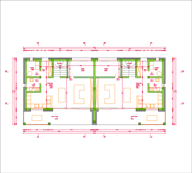 Tloris pritličja, dvojček, Polzela, naselje Arclin, 123 invest Tloris pritličja, dvojček, Polzela, naselje Arclin, 123 invest